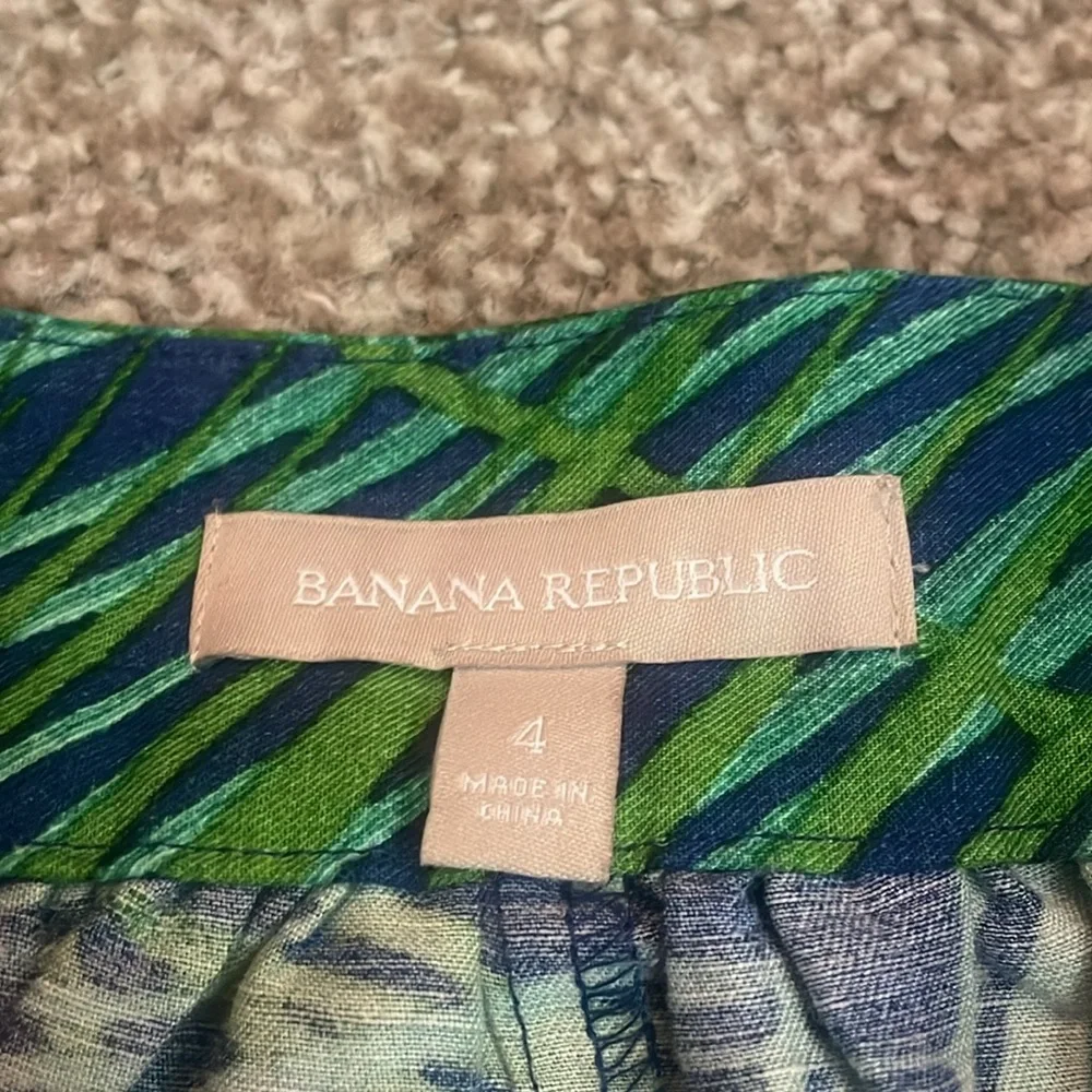 Banana Republic Lined Blend Leaf Print Skirt - Picture 6 of 6